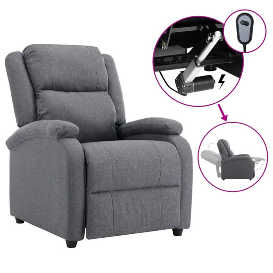 Picture of Living Room Fabric Electric Recliner Chair - D Gray