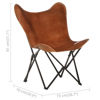 Picture of Leather Butterfly Chair - Brown