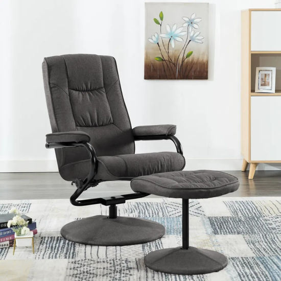 Picture of Living Room Recliner Chair with Footrest - D Gray