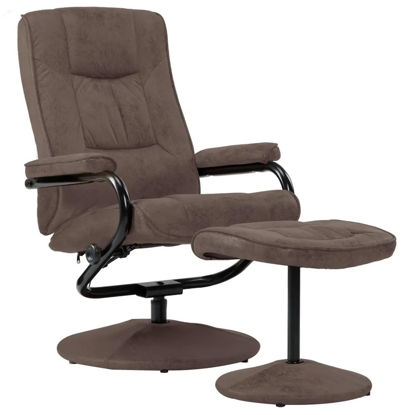 Picture of Living Room Chair with Footrest - Brown