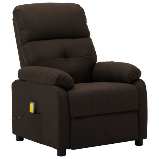 Picture of Fabric Massage Recliner Chair - D Brown