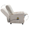 Picture of Fabric Massage Recliner Chair - Cream