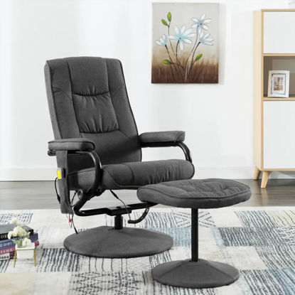Picture of Fabric Massage Recliner Chair with Footrest- D Gray