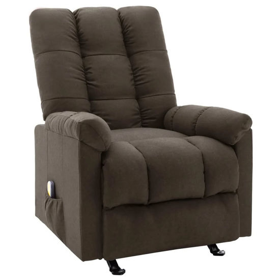 Picture of Fabric Massage Fabric Reclining Chair - D Brown