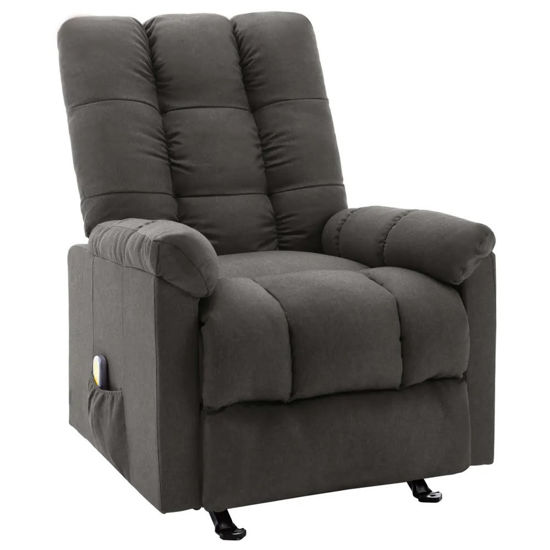 Picture of Recline Massage Fabric Chair - D Gray