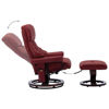Picture of Living Room Recliner Massage Chair with Footrest - W Red