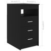 Picture of Wooden Storage Cabinet with Drawers 15" EW - Black