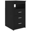 Picture of Wooden Storage Cabinet with Drawers 15" EW - Black