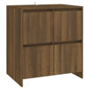Picture of Wooden Sideboard with Storage Cabinet and Shelves OEW 2 pc - Brown