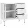 Picture of Steel Display Cabinet with Storage 29" - White
