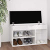 Picture of 31" High Gloss Shoe Bench with Storage EW - White