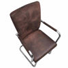 Picture of Dining Suede Leather Chairs with Armrest - 2 pc Brown