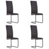 Picture of Dining Faux Leather Chairs - 4 pc Brown