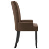 Picture of Fabric Dining Chair with Armrests - 1 pc Brown