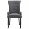 Picture of Fabric Dining Chair with Armrests - 1 pc D Gray