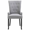 Picture of Fabric Dining Chair with Armrests - 1 pc L Gray