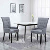 Picture of Fabric Dining Chair with Armrests - 1 pc L Gray