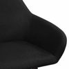 Picture of Fabric Dining Chairs with Armrest - 2 pc Black