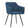 Picture of Dining Fabric Chairs with Armrest - 2 pc Blue