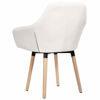 Picture of Dining Fabric Chairs with Armrest - 2 pc Cream