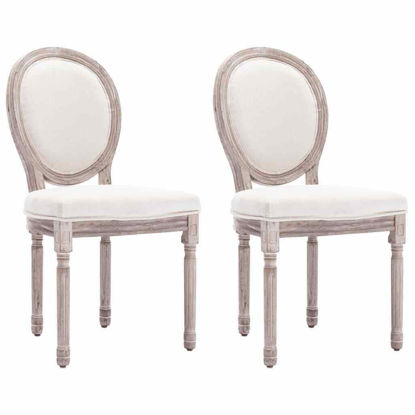 Picture of Dining Fabric Chairs  - 2 pc Cream