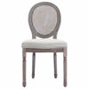 Picture of Dining Wood Fabric Chairs - 2 pc Cream