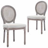 Picture of Dining Wood Fabric Chairs - 2 pc Cream