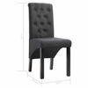 Picture of Fabric Dining Chairs - 2 pc Dark Gray