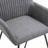 Picture of Dining Fabric Armchair Chairs - 2 pc D Gray