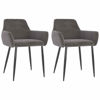 Picture of Dining Armchair Velvet Chairs - 2 pc Dark Gray