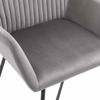 Picture of Dining Velvet Armchair Chairs - 2 pc Gray
