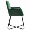 Picture of Dining Velvet Armchair Chairs - 2 pc Green