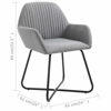 Picture of Dining Fabric Armchair Chairs - 2 pc L Gray