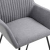 Picture of Dining Fabric Armchair Chairs - 2 pc L Gray