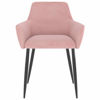 Picture of Velvet Dining Chairs with Armrest - 2 pc Pink