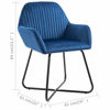 Picture of Dining Velvet Armchair Chairs - 4 pc Blue