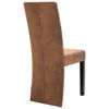 Picture of Suede Dining Chairs - 4 pc Brown