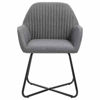 Picture of Dining Fabric Armchair Chairs - 4 pc D Gray