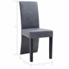 Picture of Suede Dining Chairs - 4 pc Gray