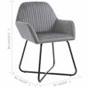 Picture of Dining Velvet Armchair Chairs - 4 pc Gray