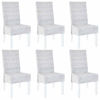Picture of Dining Rattan Wooden Chairs MW - 6 pc L Brown