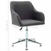 Picture of Dining Fabric Chair with Armrest - 1 pc Dark Gray