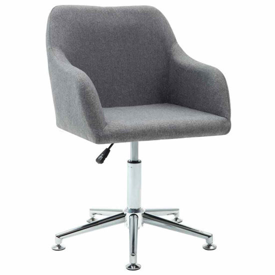 Picture of Dining Fabric Chair with Armrest - 1 pc L Gray