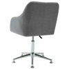 Picture of Dining Fabric Chair with Armrest - 1 pc L Gray