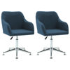 Picture of Dining Fabric Chairs with Armrest - 2 pc Blue