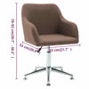 Picture of Dining Fabric Chairs with Armrest - 2 pc Brown
