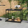 Picture of Mobil Rattan 2Tier Bar Cart 39" - Black