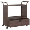 Picture of Mobil Rattan Cart with Drawer 39" - Brown