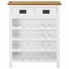 Picture of Wooden Wine Rack Cabinet with Drawers 28" SOW - White