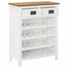 Picture of Wooden Wine Rack Cabinet with Drawers 28" SOW - White